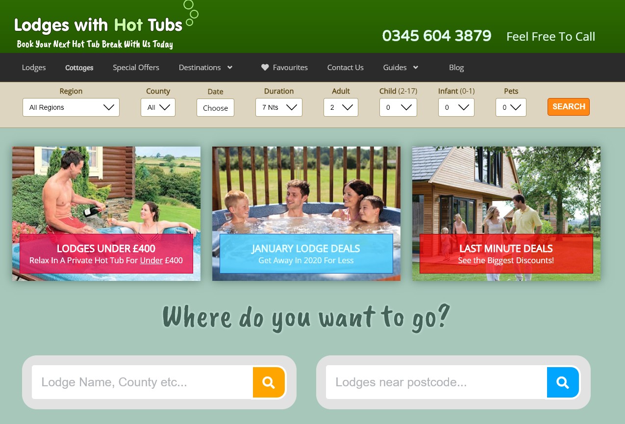 Advertise on Our Website. Lodges with Hot Tubs UK.